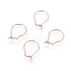 304 Stainless Steel Hoop Earrings Findings STAS-H436-02RG-1