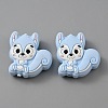 Squirrel Food Grade Eco-Friendly Silicone Beads SIL-WH0012-030C-1