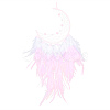 Iron Woven Web/Net with Feather Pendant Decorations AJEW-P097-02-2