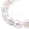 Natural Baroque Pearl Keshi Pearl Beaded Bracelets BJEW-JB05262-2