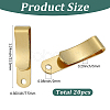20Pcs Brass Tie Clips KK-SC0007-10C-2