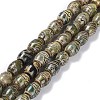 Tibetan Style dZi Beads Strands TDZI-E005-01Q-1