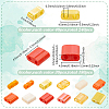 420Pcs 12 Style 2-Hole Opaque Glass Seed Beads SEED-AR0001-37-2