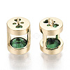 Brass Cubic Zirconia Charms KK-S356-067A-NF-1