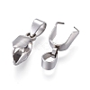 Tarnish Resistant 304 Stainless Steel Ice Pick Pinch Bails X-STAS-Q182-01-4