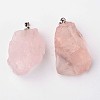 Natural Rose Quartz Pendants G-G884-A07-1