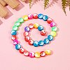 2 Strands 2 Colors Handmade Polymer Clay Beads Strand CLAY-SZ0001-16-5