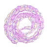 1 Strand Transparency Electroplate Glass Beads Strands GLAA-YW0004-90D-1