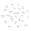 6Pcs 925 Sterling Silver Hollow Initial Beads STER-TA0001-53W-3
