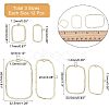 CHGCRAFT 36Pcs 3 Styles Alloy Open Back Bezel Pendants FIND-CA0006-07-2