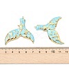 Ocean 304 Stainless Steel Enamel Pendants X-STAS-T076-08A-01G-3