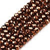 Electroplate Glass Beads Strands EGLA-T021-04H-1