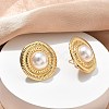 201 Stainless Steel Stud Earrings EJEW-D354-08G-01-2