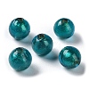 Handmade Gold Sand Lampwork Beads Strand LAMP-Z007-07C-1