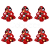 6Pcs Handmade Bumpy Glass Beads Strands LAMP-FS0001-16C-1