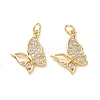 Brass Cubic Zirconia Pendants KK-G453-19G-2