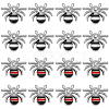 32Pcs 2 Colors Alloy Rhinestone Slide Charms FIND-SC0010-38-1