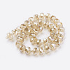 Electroplate Glass Beads Strands EGLA-J145-PL10mm-B04-2