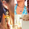 42Pcs 7 Colors Transparent Acrylic Pendants MACR-TA0001-57-8