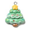 Christmas Opaque Resin Pendants CRES-D016-01G-1