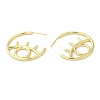 Rack Plating Brass Hollow Eye Stud Earrings EJEW-F315-03G-01-2