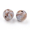 Crackle Acrylic Beads MACR-E025-22G-12mm-2