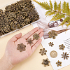 200Pcs 10 Style Iron Bead Caps IFIN-PH0005-15AB-3