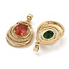 Brass Micro Pave Cubic Zirconia Pendants KK-P263-24KCG-2