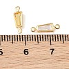 SHEGRACE Brass Pave Cubic Zirconia Trapezoid Connector Charms XGRQ2O349-444G-3