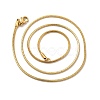 Ion Plating(IP) 304 Stainless Steel Square Snake Chain Necklaces STAS-A066-07-01G-3