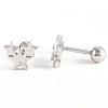 Tarnish Resistant 201 Stainless Steel Barbell Cartilage Earrings EJEW-R147-04-4