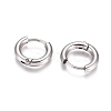 Tarnish Resistant 304 Stainless Steel Huggie Hoop Earrings EJEW-G272-01-8mm-P-2