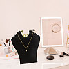 4Pcs Bust Shaped Velvet Necklace Display Stands ODIS-CA0001-34-6