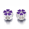 Alloy Enamel European Beads MPDL-T005-005C-RS-3