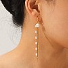 304 Stainless Steel Pave Clear Cubic Zirconia Hoop Earrings WG6C0B9-01-5