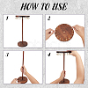 Wood Hanging Necklace Organizer Display Stands NDIS-WH0001-27G-3