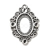Tibetan Style Alloy Pendant Rhinestone and Cabochon Open Back Settings TIBEP-R304-021AS-LF-1