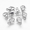 Tarnish Resistant 304 Stainless Steel Lobster Claw Clasps Hand Polished STAS-F125-17x11mm-P-1