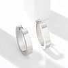 304 Stainless Steel Oval Hoop Earrings for Women EJEW-C096-66P-1