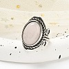 Natural Rose Quartz Adjustable Rings RJEW-I108-01AS-13-2