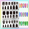 Stainless Steel DIY Nail Art Templates MRMJ-WH0092-066-3