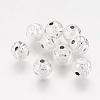 Brass Textured Beads PALLOY-G018-S-1
