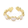 Heart Real 18K Gold Plated Cuff Rings for Girl Women Gift X-ZIRC-C021-05G-1