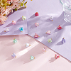 150Pcs Spray Paint ABS Plastic Imitation Pearl Charms FIND-GA0002-72-4