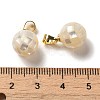 Natural White Shell Dyed Round Charms SSHEL-H071-01G-03-3
