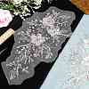 2Pcs 2 Style Flower of Life Pattern Polyester Computerized Embroidery Appliques DIY-GF0006-90-4