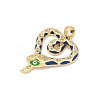 Brass Micro Pave Clear Cubic Zirconia Pendants KK-R221-01G-04-2