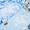 Flower Polyester Embroidery Sew on Appliques PATC-WH0012-32C-4