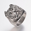 304 Stainless Steel Puppy Finger Rings RJEW-G091-12-1