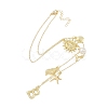 Bohemian Summer Beach Style 18K Gold Plated Shell Shape Initial Pendant Necklaces IL8059-2-2